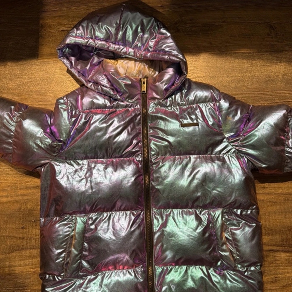 Boohoo Mens Iridescent Puffer Jacket